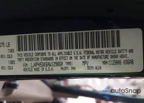 2010 Jeep Liberty Limited из США, поврежденный, VIN 1J4PN5GK6AW129860